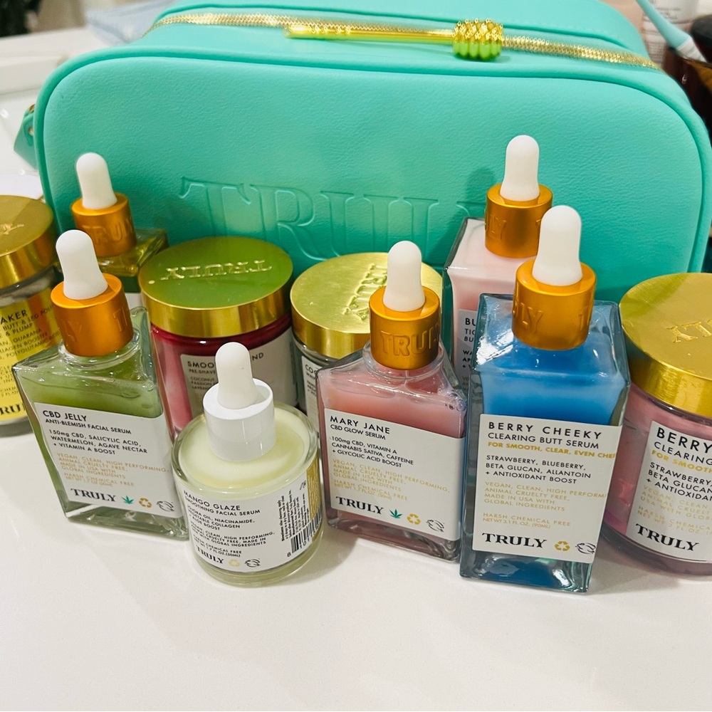 TRULY BUNDLES skincare, serums, polish, scrub, body butter NWT